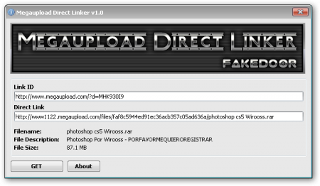 Megaupload Direct Linker 1.0