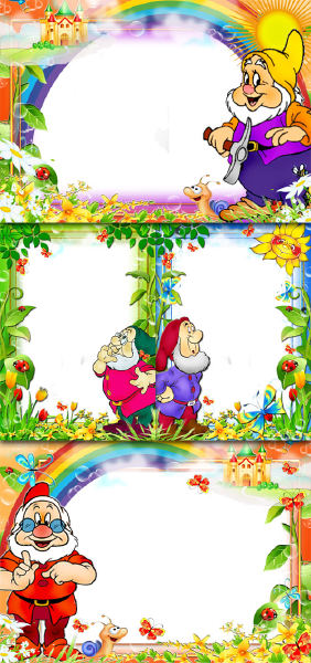 Children Frames For Photo With Cheerful Gnomes