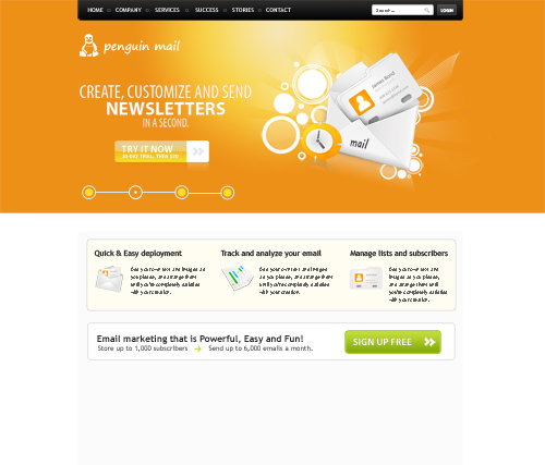 GK PenguinMail v1.0.2 Joomla 1.5 Template (update 17/03/2011)